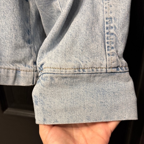 Zara Denim Crew Neck Pullover with center pockets - Picture 4 of 6